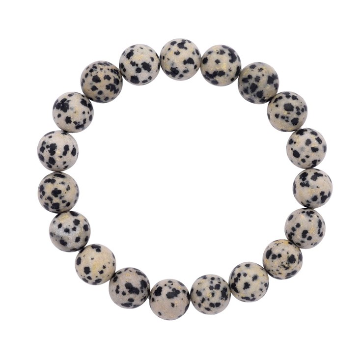 Dalmation Jasper 10mm Gemstone Bead Bracelet