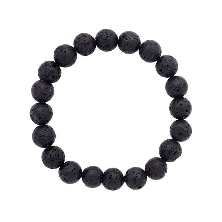 Lava 10mm Gemstone Bead Bracelet