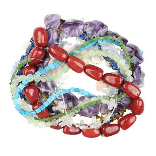 Bargain Pack Gemstone Bead Strands Mixed (10)