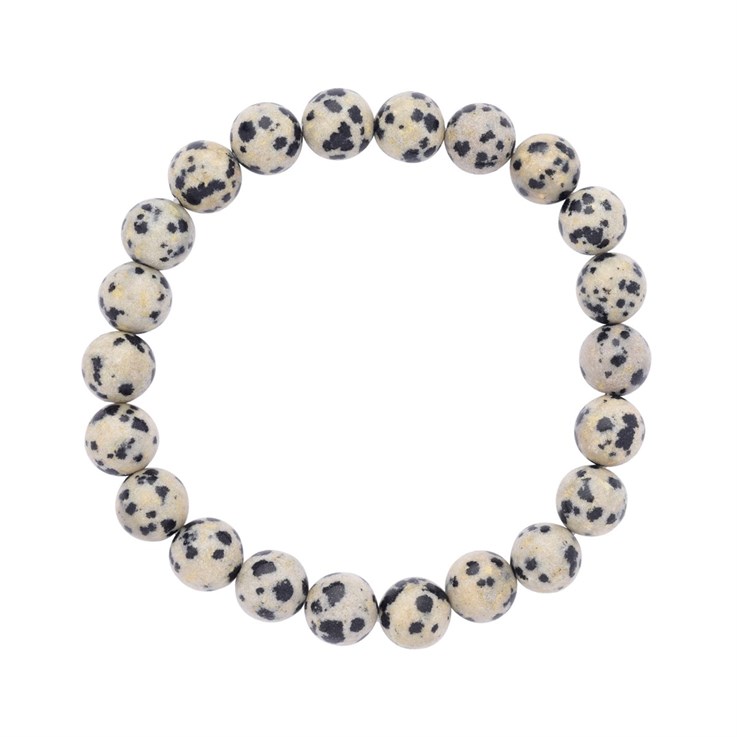 Dalmation Jasper 8mm Gemstone Bead Bracelet