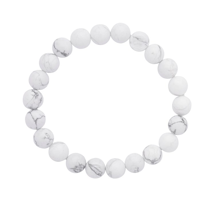 Howlite 8mm Gemstone Bead Bracelet