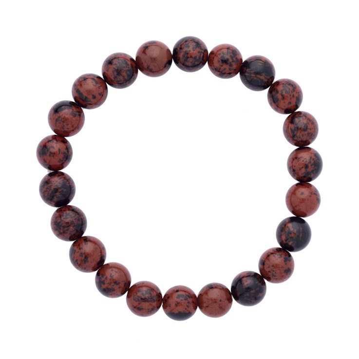 Mahogany Obsidian 8mm Gemstone Bead Bracelet