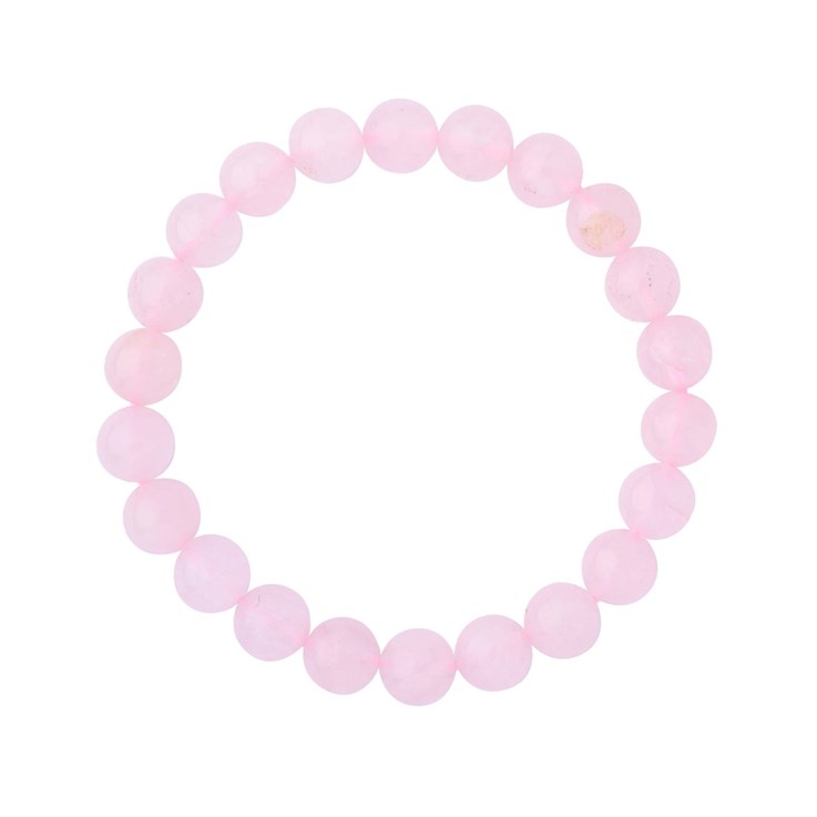 Rose Quartz 8mm Gemstone Bead Bracelet