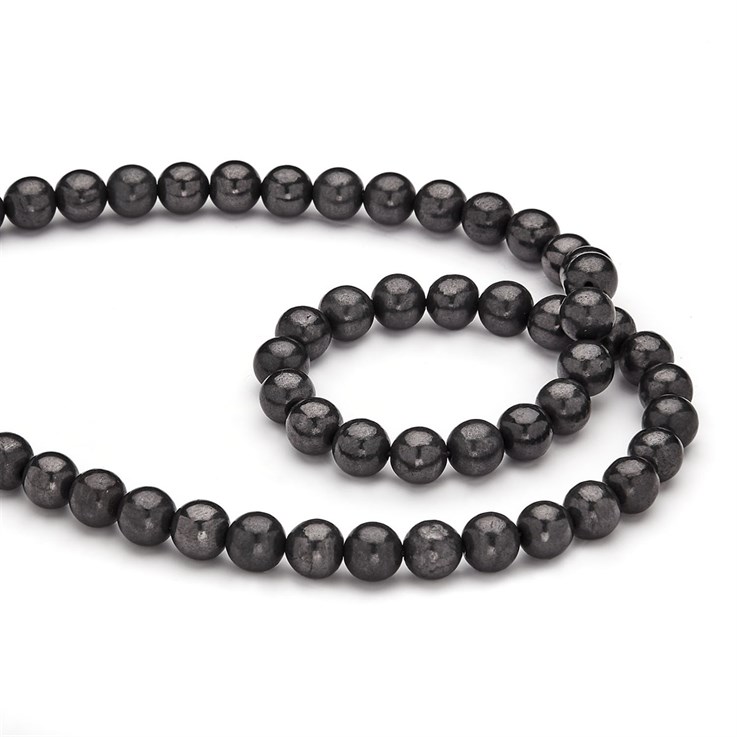 8mm Shungite Round Bead Strand (8-9mm) 39cm