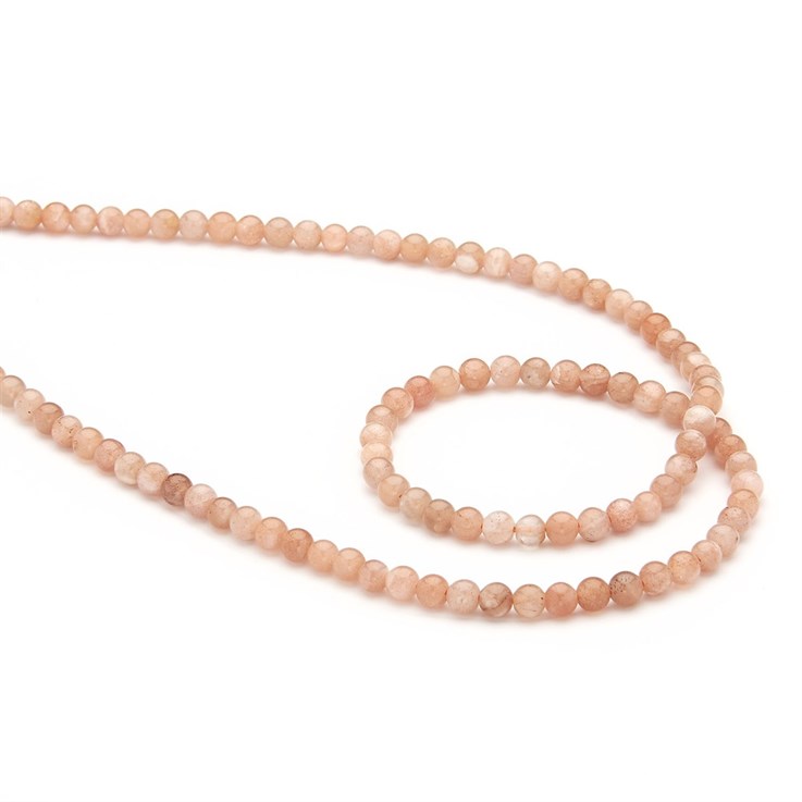 4mm Sunstone Round Bead 39cm Strand