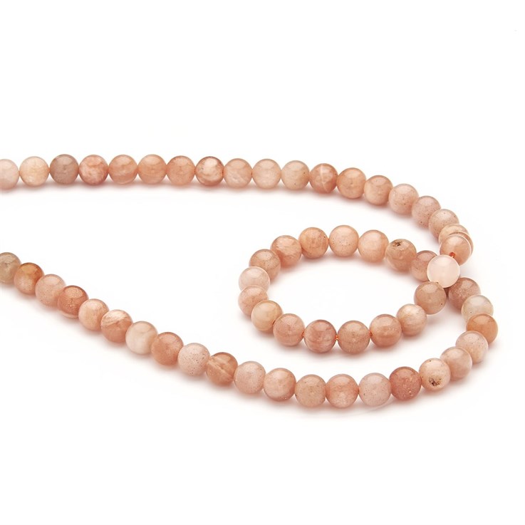 6mm Sunstone Round Bead 39cm Strand