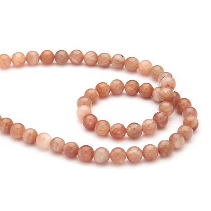 8mm Sunstone Round Bead 39cm Strand