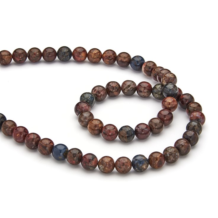 8mm Pietersite Round Bead 39cm Strand