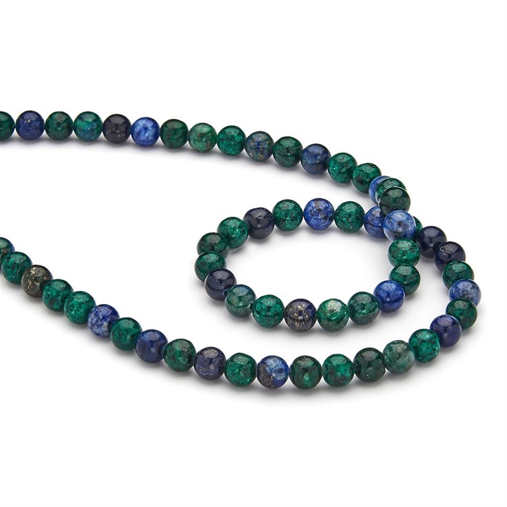 6mm Chrysocolla  Round Bead 39cm Strand