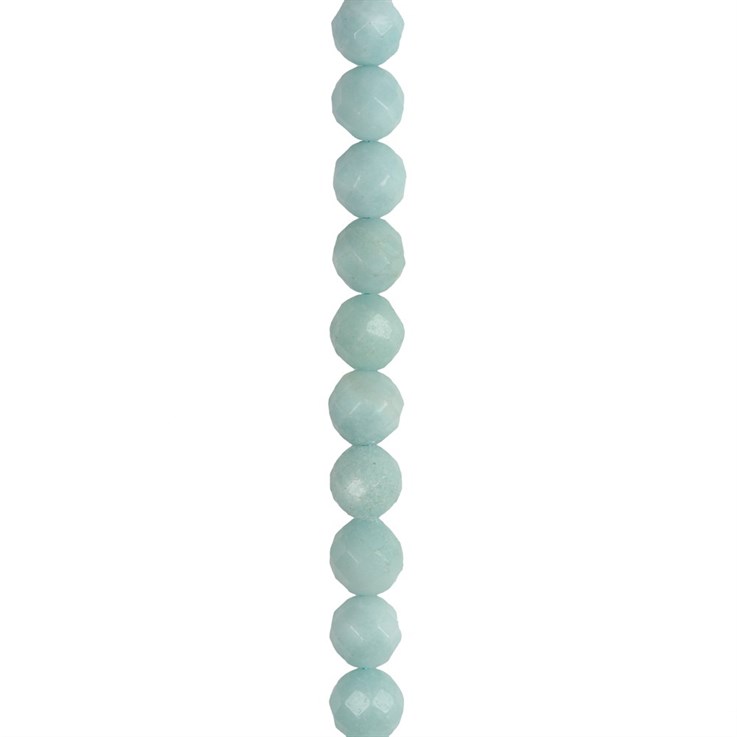 6mm Facet Round gemstone bead Amazonite Chinese 'A'  Quality  39.3cm strand