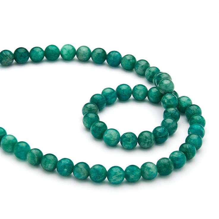 8mm Round gemstone bead Amazonite Russian 40cm strand