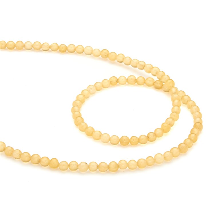 5mm Round gemstone bead Aragonite 40cm strand