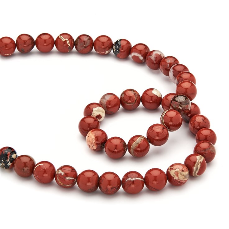 10mm Round gemstone bead Jasper Brecciated 38cm strand