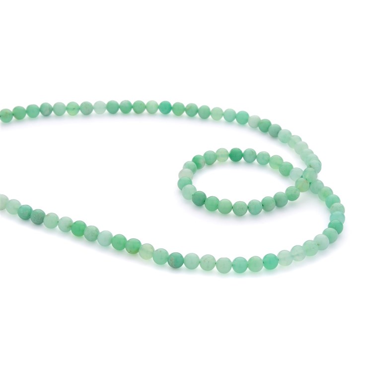 4mm Round Gemstone Bead Chrysoprase A+ Grade (4.5-5mm) 40cm strand