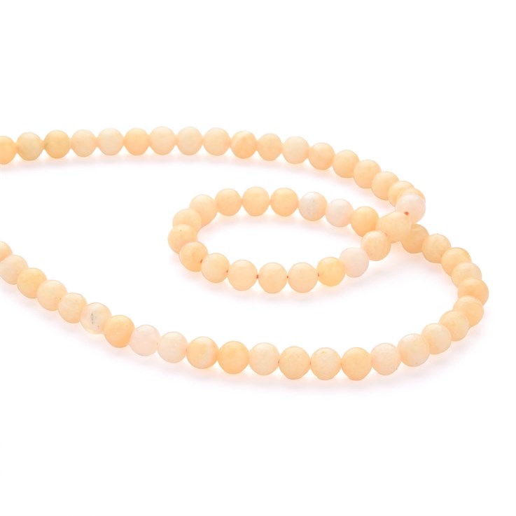 6mm Orange Calcite 40cm Strand