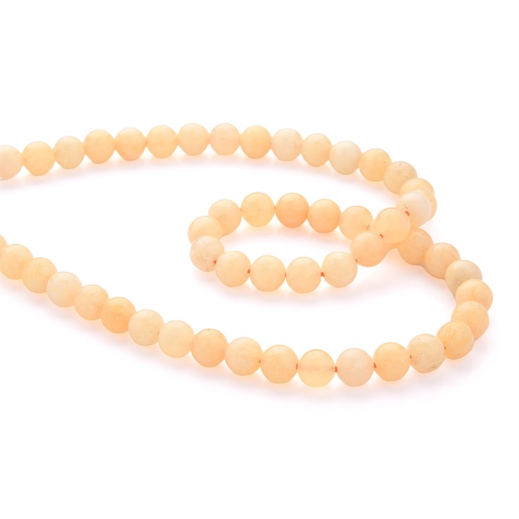 8mm Orange Calcite 40cm Strand