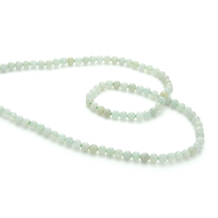 4mm Round Gemstone Bead Burmese Jade 40cm Strand