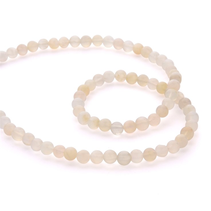 6mm Indian Round gemstone bead Moonstone 40cm strand