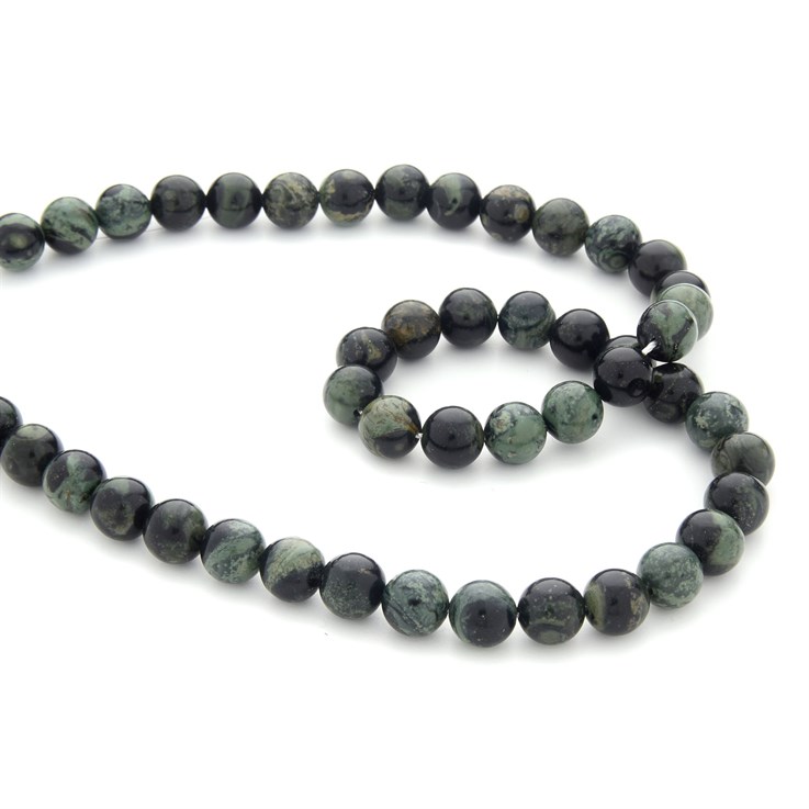 8mm Round gemstone bead Rhyolite 40cm strand