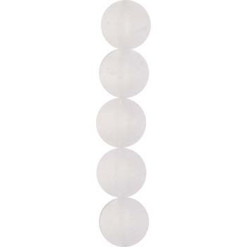 4mm Round gemstone bead Rock Crystal Frosted 40cm strand