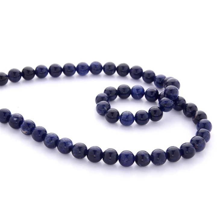 8mm Sodalite Round gemstone bead A Quality 40cm strand