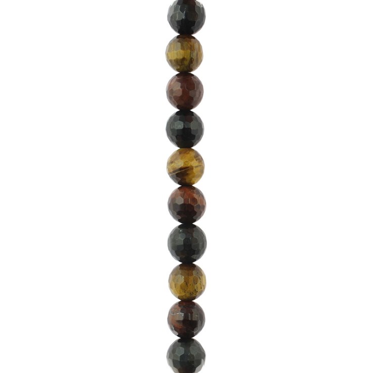 8mm Facet  gemstone bead Tiger Eye 40cm strand