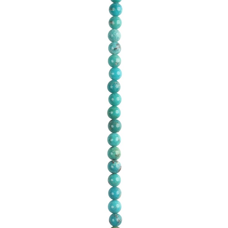 4mm Round A Quality Turquoise Natural Green / Blue 40cm