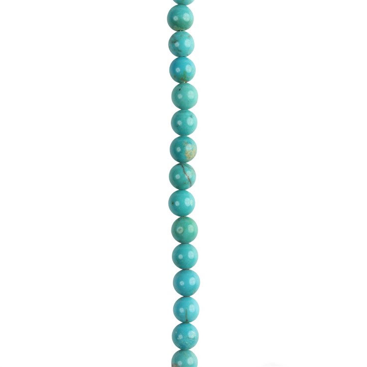 5mm Round A  Quality Turquoise Natural Green / Blue 40cm