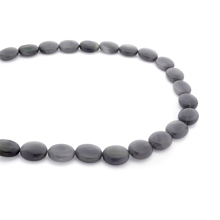 20x17mm Grey Agate Smooth Oval 40cm