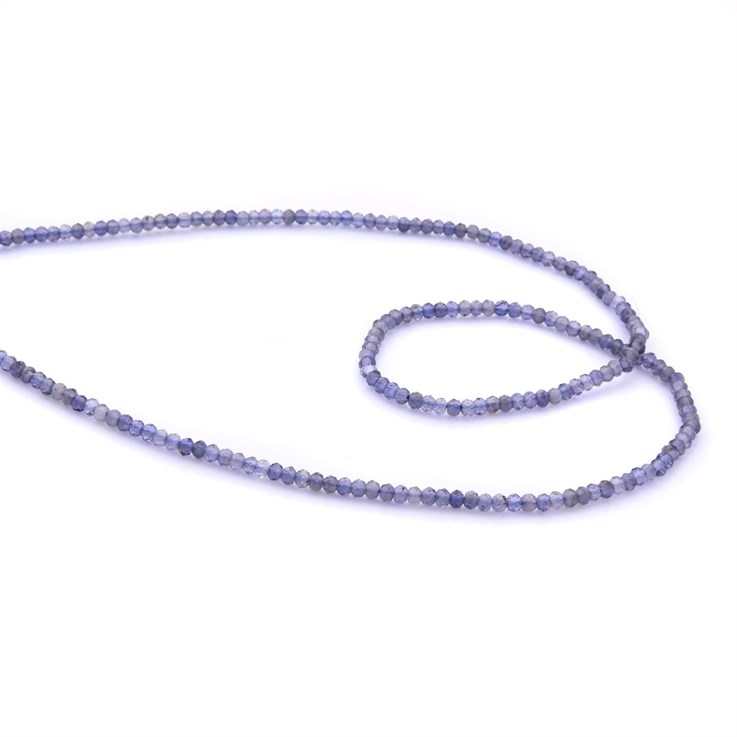 Iolite Faceted Rondelle 3x2mm Gemstone Beads 40cm