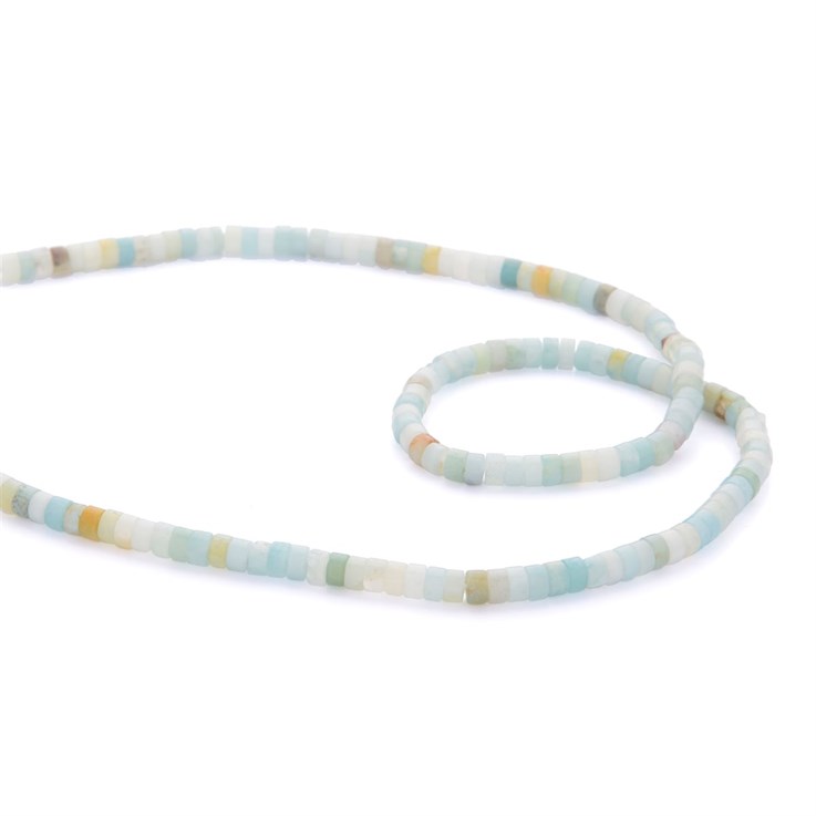 4x2mm Amazonite Wheel Beads 39cm