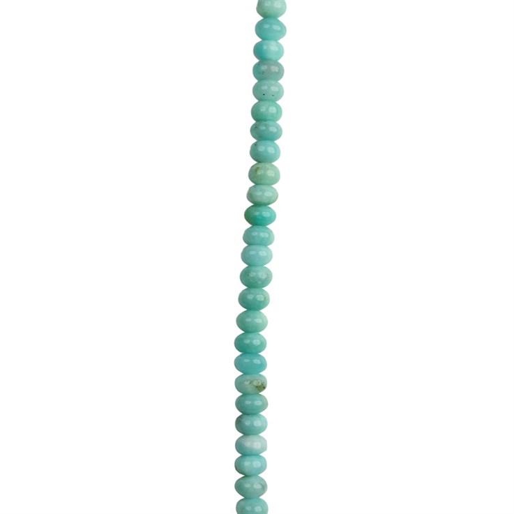 A'  Grade Peruvian Amazonite Rondel Approx 6.5-7x4mm 40cm