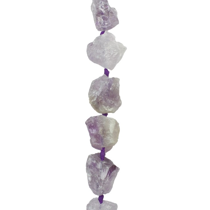 Rough Nugget Light Amethyst approx 16-30mm 40cm