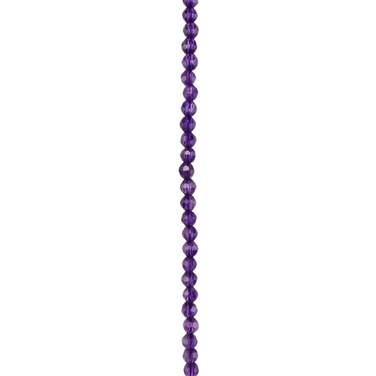 4mm Facet Round gemstone bead Amethyst 'A'  Quality 40cm strand