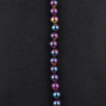 6mm Magnetic Hematine Multicolour 40cm shaped bead strand