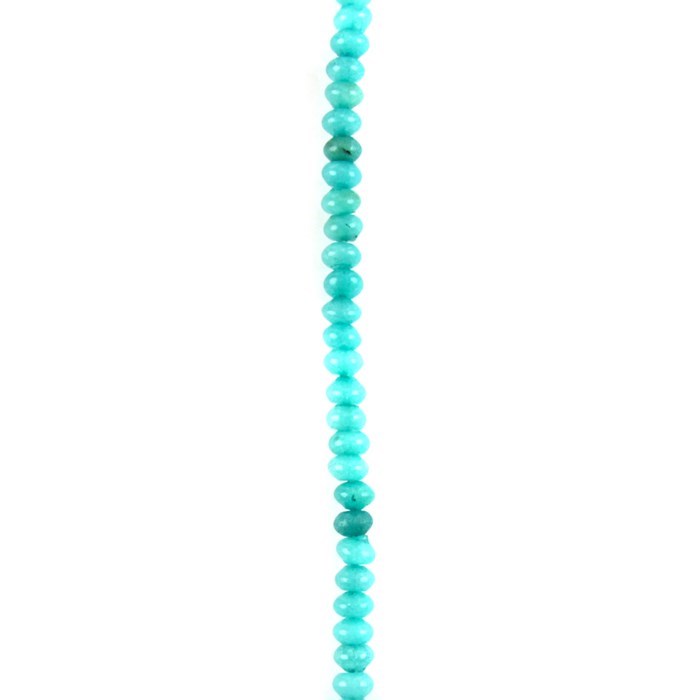 8mm Button shaped gemstone bead Dyed Jade Amazonite 40cm strand