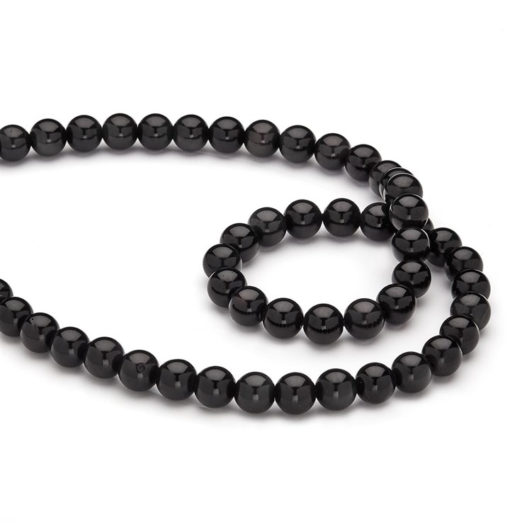 8mm Rainbow Obsidian Round Bead 39cm Strand