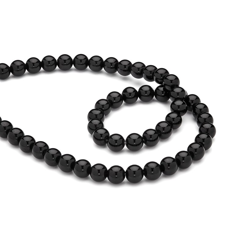 8mm Obsidian Round Bead 39cm Strand