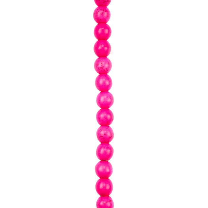 8mm Rainbow Howlite Round Beads  Fuschia 15.5"