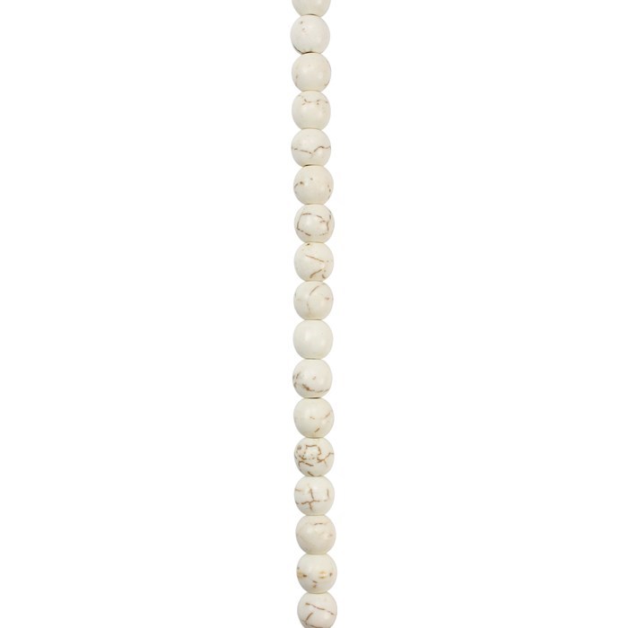 8mm Rainbow Howlite Round Beads White 15.5"