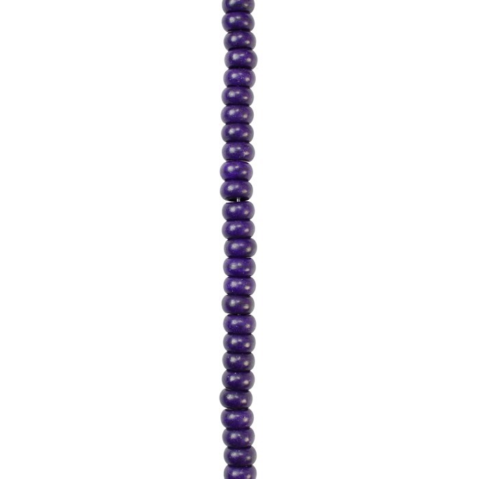 8mm Rainbow Howlite Rondelle Beads Purple 15.5"