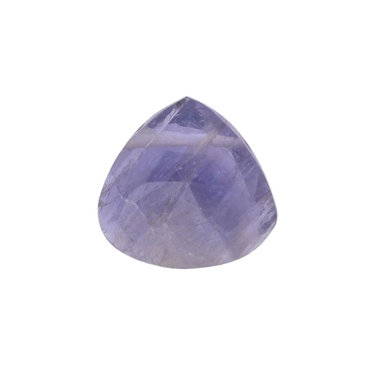 Iolite Faceted Briolette Heart Top Side Drilled