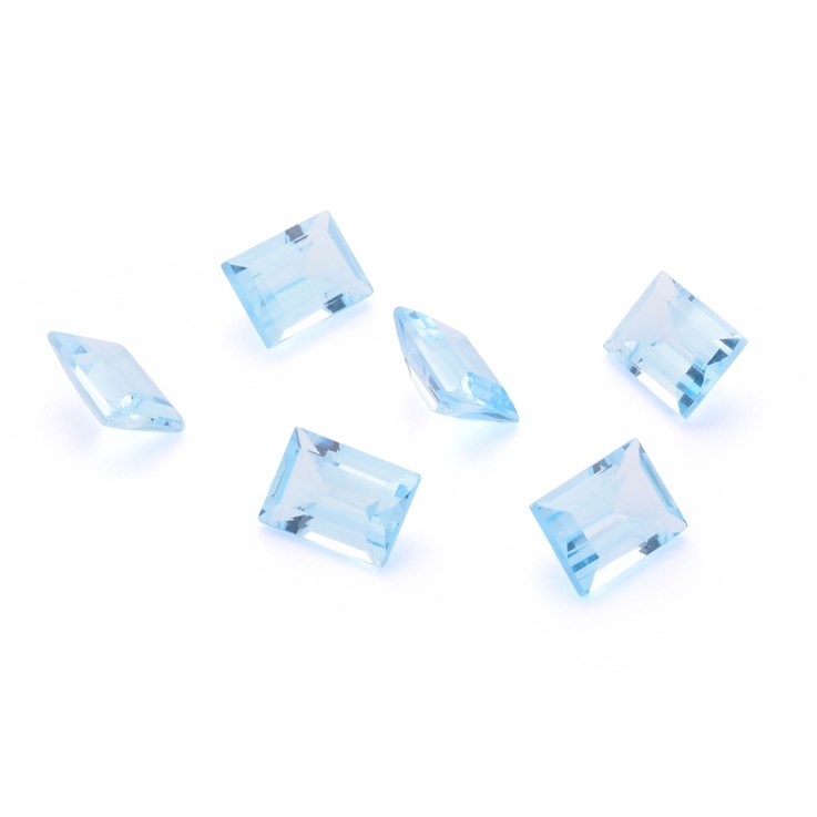 7x5mm AA Quality Topaz Rectangle Facet Aqua Blue (Light) 1.2ct