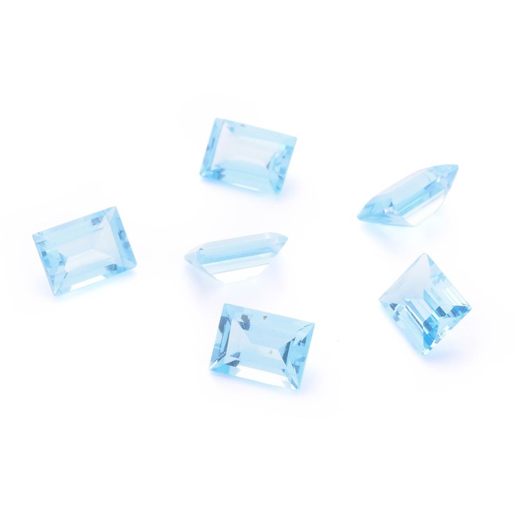 7x5mm AA Quality Topaz Rectangle Facet Swiss Blue (Dark) 1.2ct