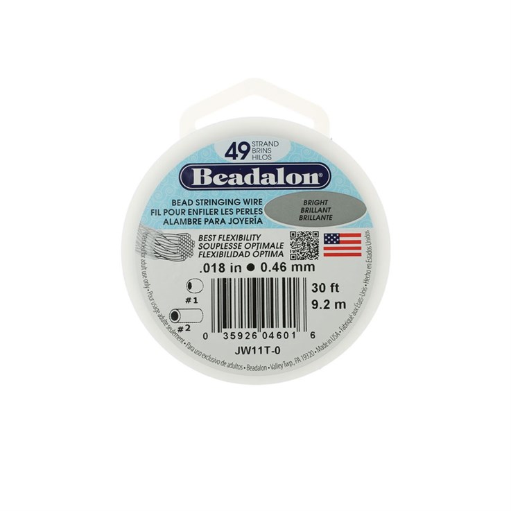 49-str Beadalon Beading Wire 0.18 dia 30 Foot Reel NETT