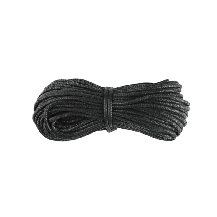 Black Waxed Beading Cord 2mm - 10 Metres