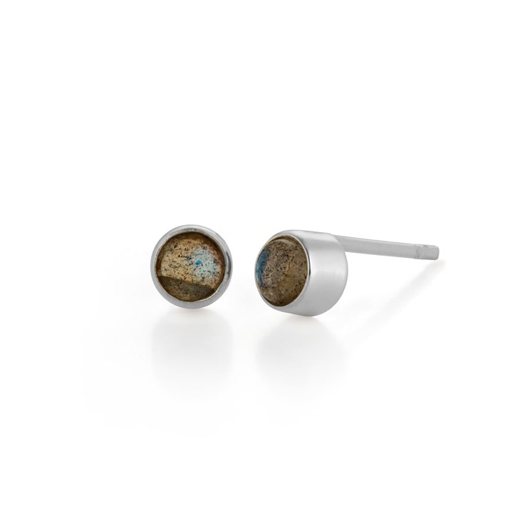 Labradorite 5mm Earstud Sterling Silver