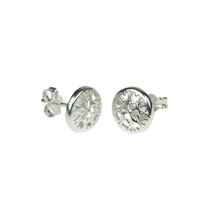 Filigree Heart Earrings Sterling Silver (STS)