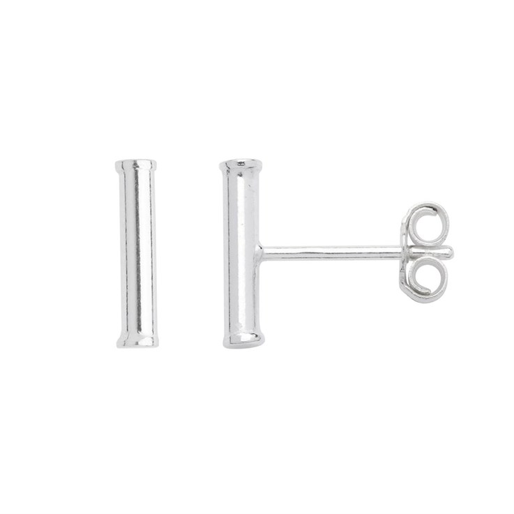 Bar Earstud 10mm Sterling Silver