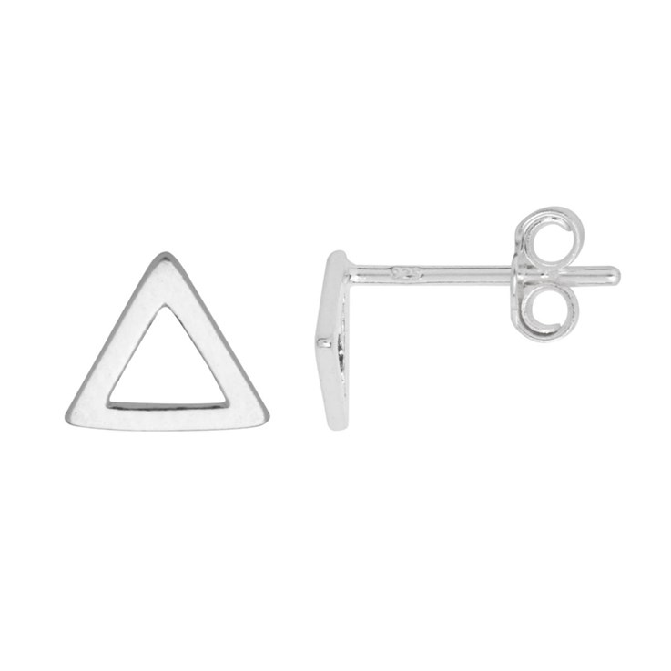 Open Triangle Earstud Sterling Silver